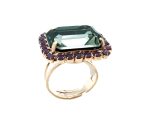 Mariana Ring Exude Elegance Black Diamond & Cyclamen Opal Swarovski Crystals My Treasures Coll. - Image 2