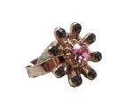 Mariana Ring Floral Greys & Pinks Swarovski Crystals Madagascar Africa Coll. - Image 2