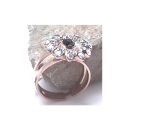 Mariana Ring Brilliant Floral Clear & Silver Night Swarovski Crystals Zulu Africa Coll. - Image 3