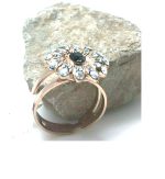 Mariana Ring Brilliant Floral Clear & Silver Night Swarovski Crystals Zulu Africa Coll. - Image 2