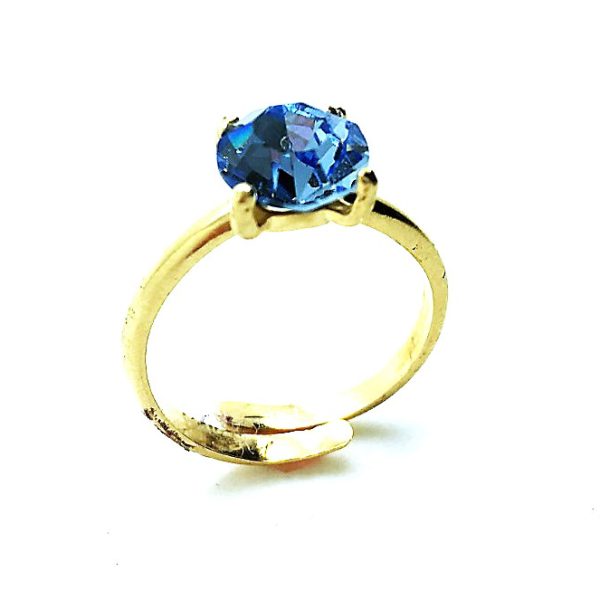 Mariana Ring Lovely Capri Blue Swarovski Crystals My Treasures Coll.