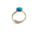 Ring By Mariana Woman Dainty Caribbean Blue Opal Swarovski Crystals