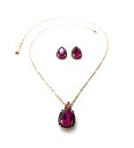 Mariana Jewelry Set Necklace and Earrings Siam,Ruby & Burgundy Austrian Crystals Lady In Red Songbook Coll. - Image 2