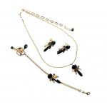 Mariana Jewelry Set Necklace, Bracelet & Earrings Black & Topaz Austrian Crystals My Treasures Coll.