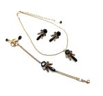 Mariana Jewelry Set Necklace, Bracelet & Earrings Black & Topaz Austrian Crystals My Treasures Coll. - Image 2