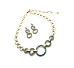 Mariana Jewelry Set Necklace & Earrings Peridot, Blue Zircon and Opal Austrian Crystals Congo Africa Coll. - Image 2