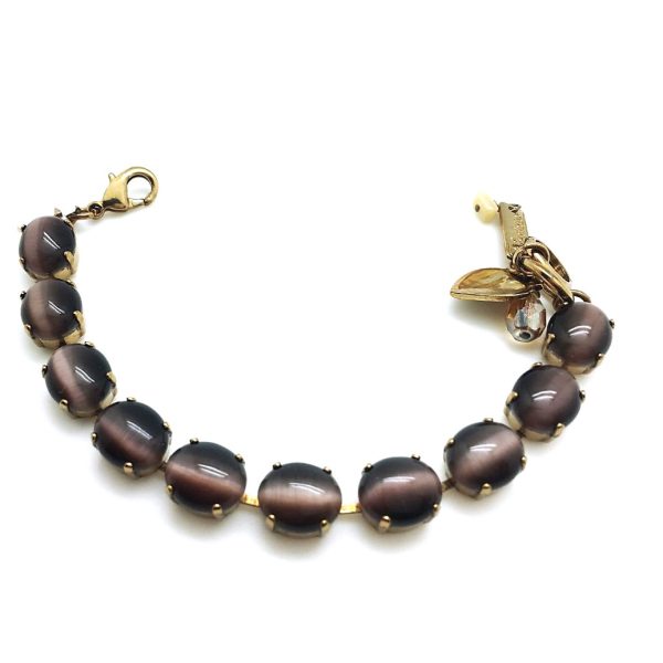 Mariana Bracelet Round Beaded Dark Brown Swarovski Crystals My Treasures Coll.