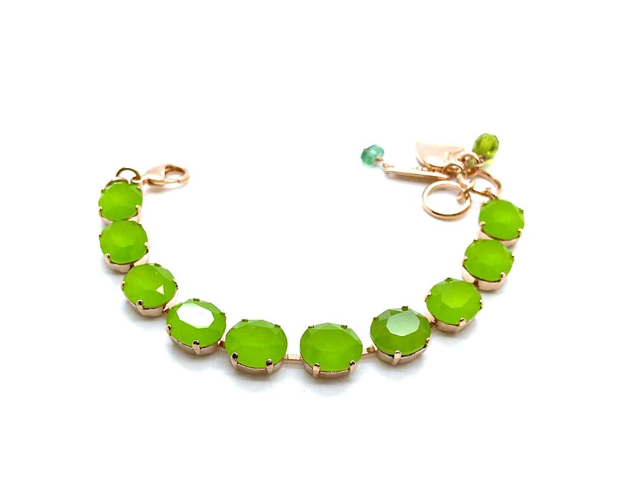 B-4023-1-042042-RG (2) Mariana Bracelet Beautiful Chrysolite Opal Swarovski Crystals My Treasures Coll. - Image 1