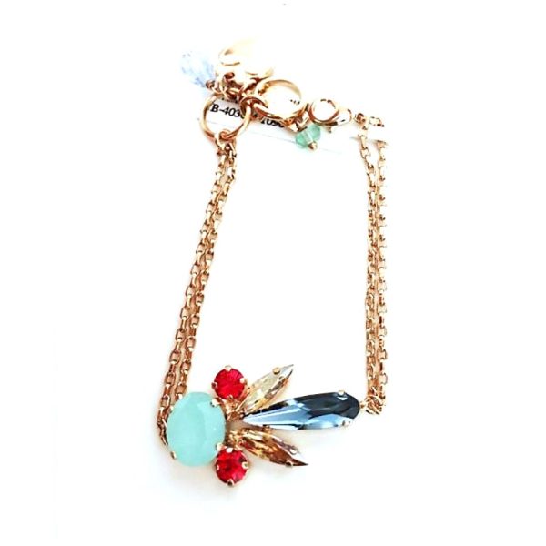 Mariana Bracelet Finely Detailed Multicolored Swarovski Crystals Gaea Odyssey Coll.