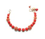 Bracelet By Mariana Stunning Coral Swarovski Crystals