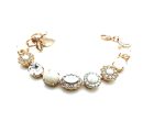 Mariana Bracelet Timeless Riverstone Mineral, Clear & Whites Austrian Crystals Africa Coll. - Image 3
