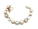 Mariana Bracelet Timeless Riverstone Mineral, Clear & Whites Austrian Crystals Africa Coll.