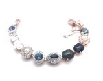 Mariana Bracelet Pyrite Mineral, Clear & Blacks Austrian Crystals Zulu Africa Coll. - Image 2