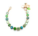 Bracelet By Mariana Woman Unique Turquoise Mineral and Peridot Swarovski Crystals - Image 3