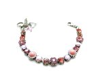 Bracelet By Mariana Woman Charming Lt. and Vintage Rose Swarovski Crystals