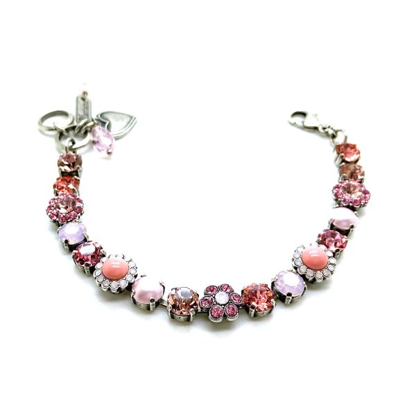 Bracelet By Mariana Woman Charming Lt. and Vintage Rose Swarovski Crystals