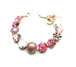Mariana Bracelet Sassy Floral Pinks Austrian Crystals Antigua Caribbean Life Coll.