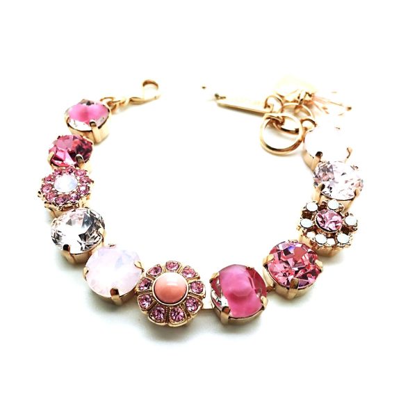 Mariana Bracelet Sassy Floral Pinks Austrian Crystals Antigua Caribbean Life Coll.