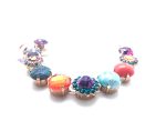 Mariana Bracelet Exquisite Turq Mineral, Colorful Swarovski Crystals Masai Africa Coll.