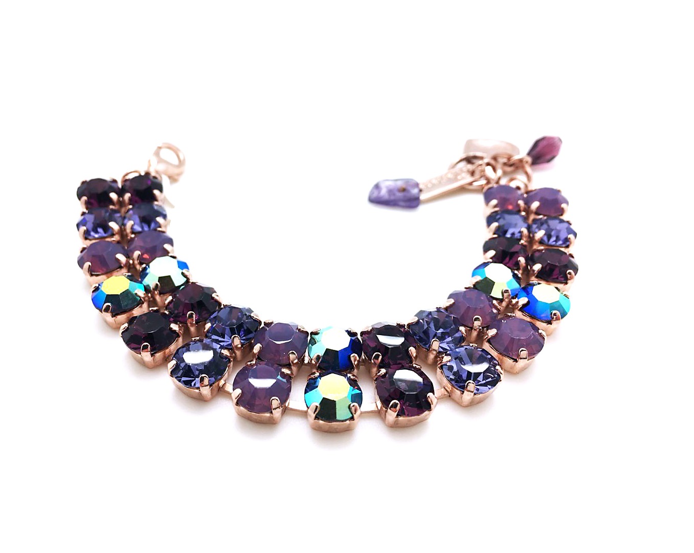 B-4222-204-RG (1) Mariana Bracelet Elegant Purple Shade Austrian Crystals My Treasures Coll. - Image 1