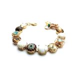 Mariana Bracelet White Howlite Mineral & Browns Austrian Crystals Summer Palace Silk Road Coll. - Image 2