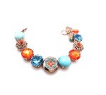 Mariana Bracelet Fabulous Blues & Oranges Swarovski Crystal & Turq Mineral Serengetti Africa Coll. - Image 2