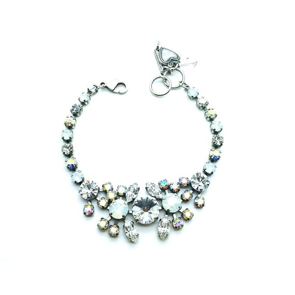 Mariana Bracelet Shimmering White Opal, Clear & AB Swarovski Crystals Sweet Summer Coll.