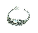 Mariana Bracelet Clear, Grey & White Opal Austrian Crystals Silk Road Coll. - Image 2