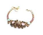 Mariana Bracelet Charming Topaz & Pinks Swarovski Crystals Orchid Silk Road Coll. - Image 2