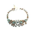 Mariana Bracelet Lovely Moonlight, Silk & Amber Swarovski Crystals Moon Dance Songbook Coll.