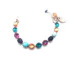 Mariana Bracelet Turq Mineral & Multicolor Swarovski Crystals Masai Africa Coll. - Image 2