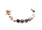 Mariana Bracelet Exquisite Pyrite, White Shell, Obsidian Mineral & Blacks Swarovski Crystals Zulu Africa Coll.