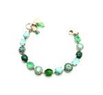 Mariana Bracelet Malachite, Turq Minerals & Greens Swarovski Crystals Congo Africa Coll. - Image 3
