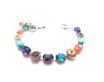 Mariana Bracelet Turquoise Mineral & Colorful Austrian Crystals Maasai Africa Coll.