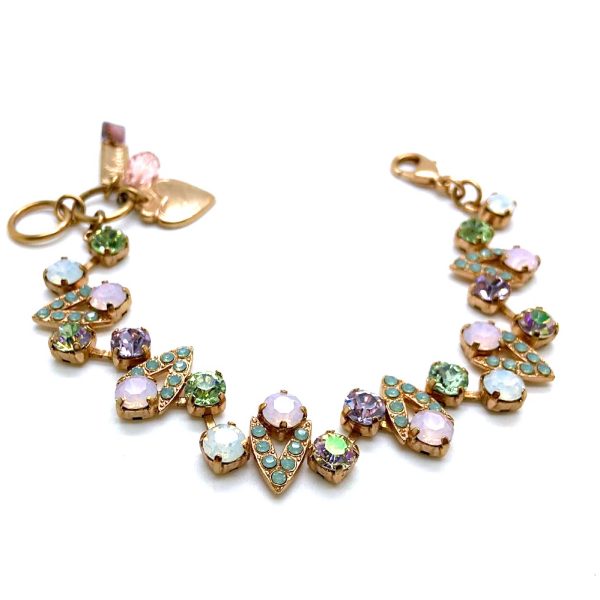 Mariana Bracelet Fashionable Greens & Pinks Austrian Crystals Pina Colada Cocktail Hour Coll.