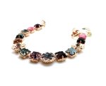 Bracelet By Mariana Elegant Floral Rose and Topaz Swarovski Crystals - Image 3