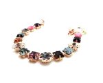 Bracelet By Mariana Elegant Floral Rose and Topaz Swarovski Crystals - Image 2