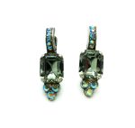 Mariana Earrings Gorgeous Black Diamond & AB Swarovski Crystals My Treasures Coll.