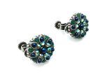 Mariana Earrings Glam Floral Greens Swarovski Crystals Emerald City Nostalgia Coll.