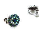 Mariana Earrings Glam Floral Greens Swarovski Crystals Emerald City Nostalgia Coll. - Image 2