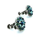 Mariana Earrings Glam Floral Greens Swarovski Crystals Emerald City Nostalgia Coll. - Image 3