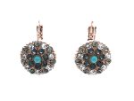 Mariana Earrings Fabulous Floral Clear & Blacks Swarovski Crystals Zanzibar Africa Coll.