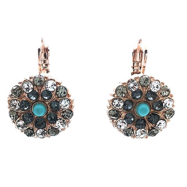 Mariana Earrings Fabulous Floral Clear & Blacks Swarovski Crystals Zanzibar Africa Coll.