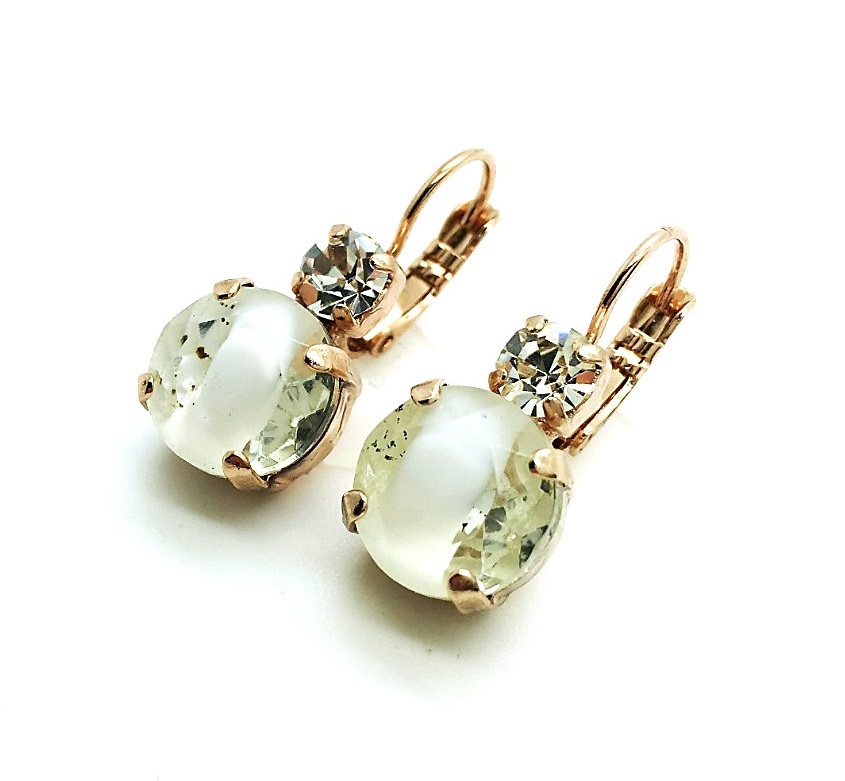 E-1037-001-5-RG6 (2) Mariana Earrings Fashionable Clear Swarovski Crystals My Treasures Coll. - Image 1