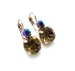 Mariana Earrings Beautiful Lt Smoked Topaz & AB Swarovski Crystals My Treasures Coll. - Image 3