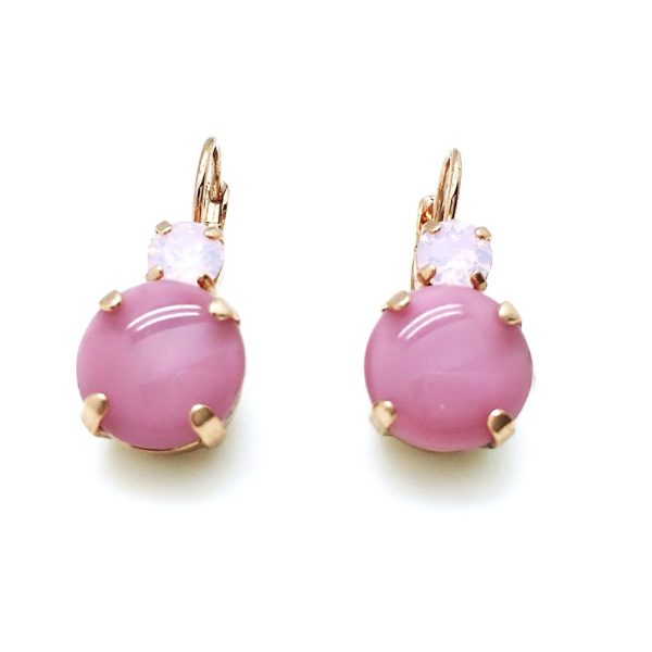 Mariana Earrings Dainty Round Pinks Austrian Crystals My Treasures Coll.