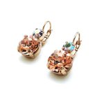 Mariana Earrings Brilliant Lt Peach & AB Swarovski Crystals My Treasures Coll. - Image 2