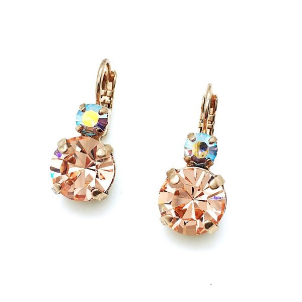 Mariana Earrings Brilliant Lt Peach & AB Swarovski Crystals My Treasures Coll.