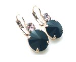 Mariana Earrings Sophisticated Jet & Vintage Rose Black Velvet Songbook Coll. - Image 2