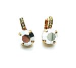 Mariana Earrings Comet Argent Lt & Vitrail Medium Swarovski Crystals Casablanca Nostalgia Coll.